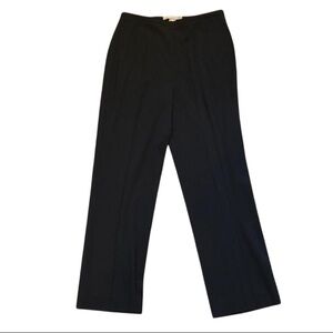 Ellen Tracy Women’s Chic Black Textured Straight Leg Work Trousers — Size 8
